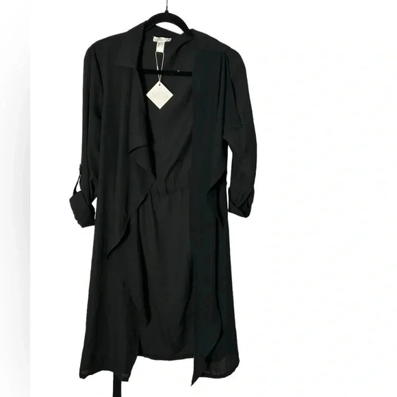 REVAMPED black cardigan,maxi ,sheer,cascading ,whimsigoth, dark romantic,witchy - Picture 2 of 15